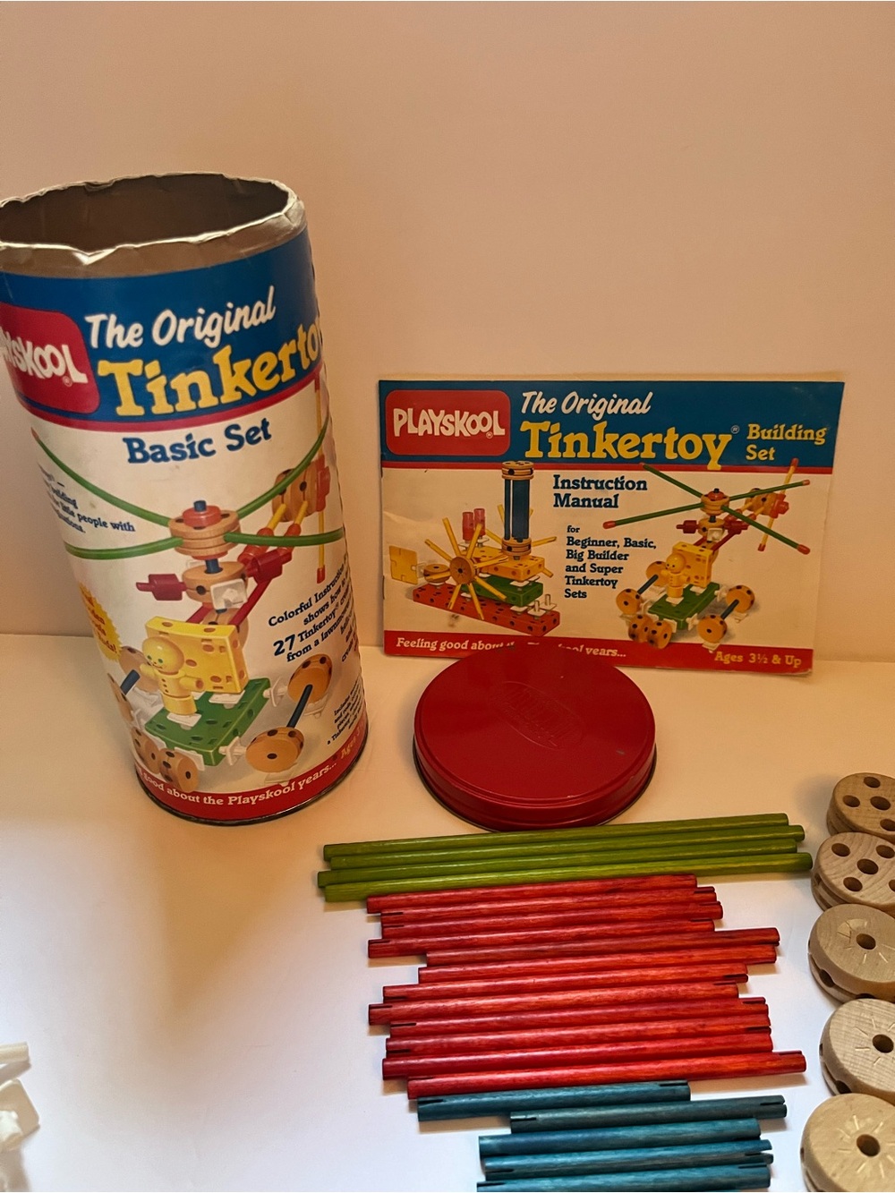 Playskool The Original Tinkertoy Basic Set Complete 1986